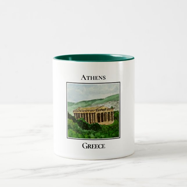 Temple of Hephaestus, Athens Greece Two-Tone Coffee Mug (Center)