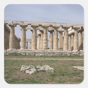 Temple of Hera I Square Sticker