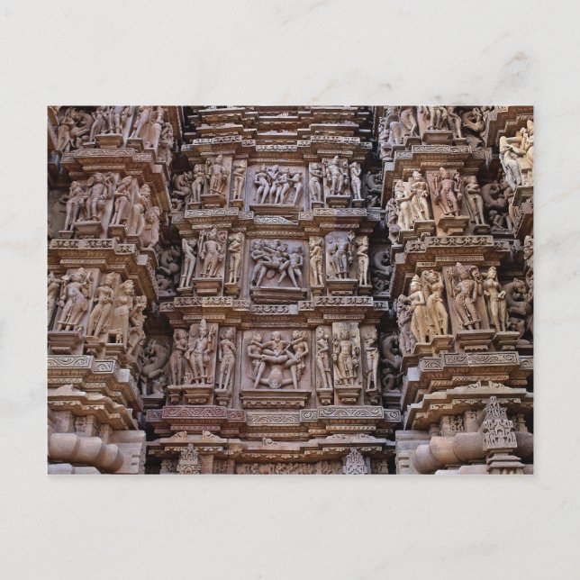 Temple of Khajuraho, India Postcard (Front)