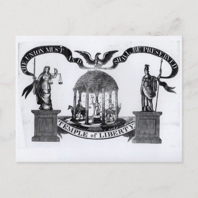 Temple of Liberty, 1834 Postcard (Front)