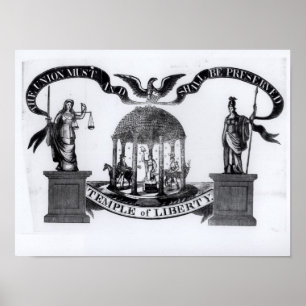 Temple of Liberty, 1834 Poster