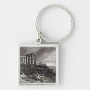 Temple of Minerva Sunium, engraved by J. Saddler Key Ring