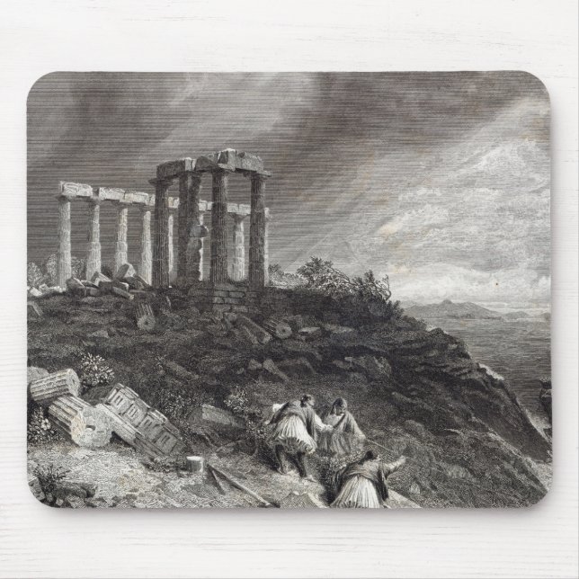 Temple of Minerva Sunium, engraved by J. Saddler Mouse Mat (Front)
