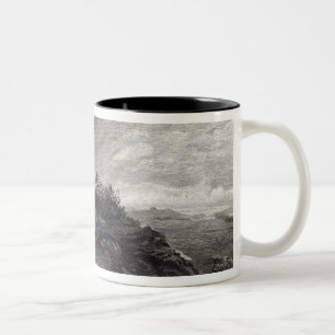 Temple of Minerva Sunium, engraved by J. Saddler Two-Tone Coffee Mug