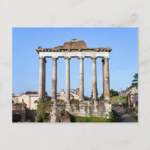 Temple of Saturn in the Roman Forum - Rome, Italy Postcard