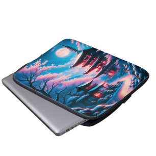Temple of Snow and Blossoms (Yukizakura no Tera) Laptop Sleeve