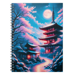 Temple of Snow and Blossoms (Yukizakura no Tera) Notebook