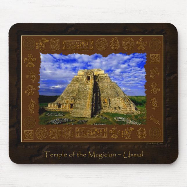 Temple of the Magician Mayan Gift item Mouse Mat (Front)