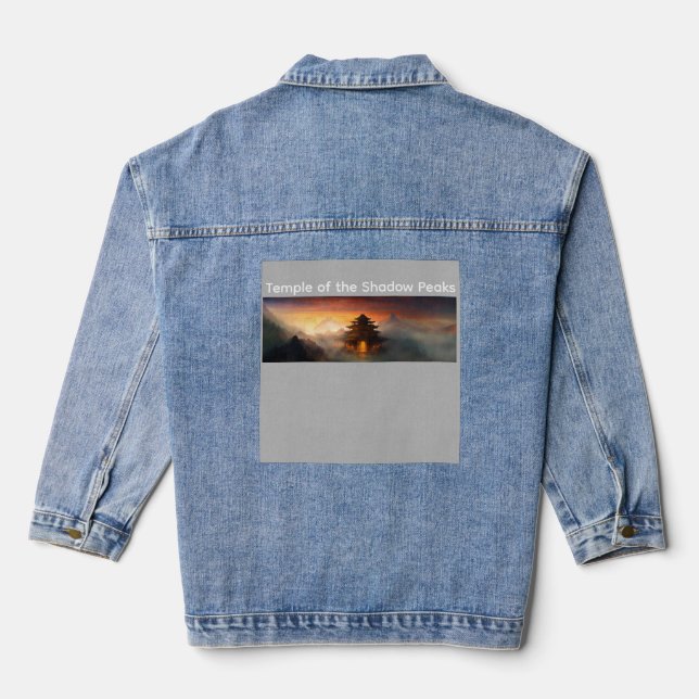 Temple of the Shadow Peaks Denim Jacket (Back)