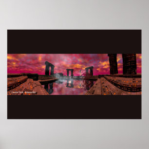 TEMPLE OF WATER /HYPERION WORLD ,Sci-Fi Poster
