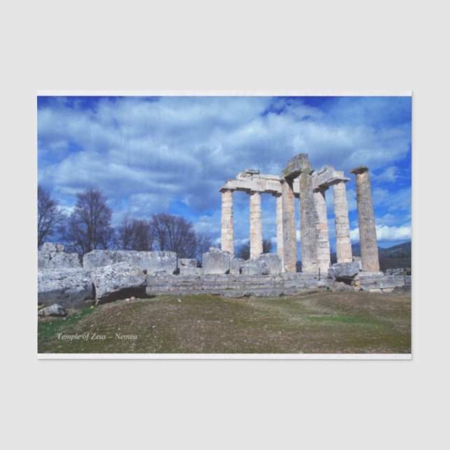 Temple of Zeus – Nemea Tissue Paper (Front)