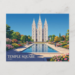 Temple Square USA Postcard