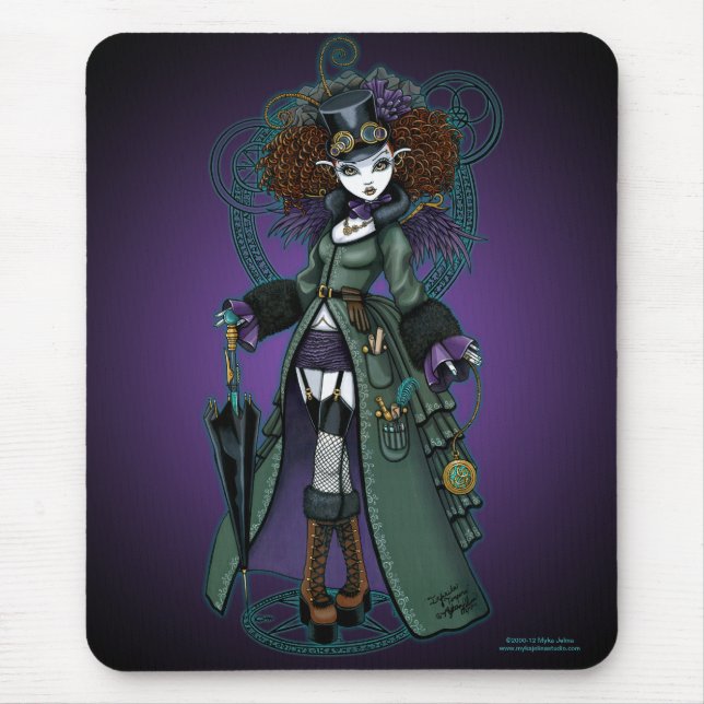 Temple Steampunk Time Traveller Vampire Mousepad (Front)