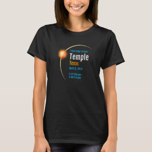 Temple Texas Tx Total Solar Eclipse 2024 1 T-Shirt