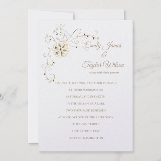 Temple Wedding Invitation (Front)