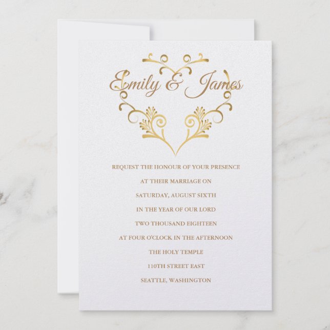 Temple Wedding Invitation (Front)