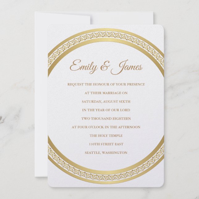 Temple Wedding Invitation (Front)