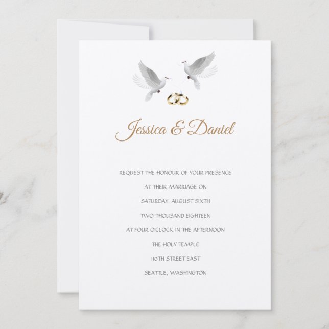 Temple Wedding Invitation (Front)