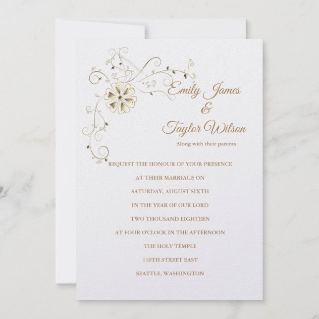 Temple Wedding Invitation (Front)