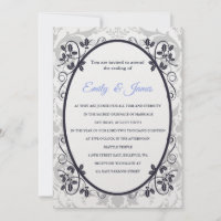 Temple Wedding Invitation Silver Coronation