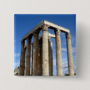 temple zeus 15 cm square badge