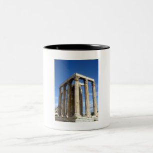 temple zeus Two-Tone coffee mug