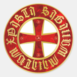 Templer Kreuz / Knights Cross / Crusaders Cross Classic Round Sticker