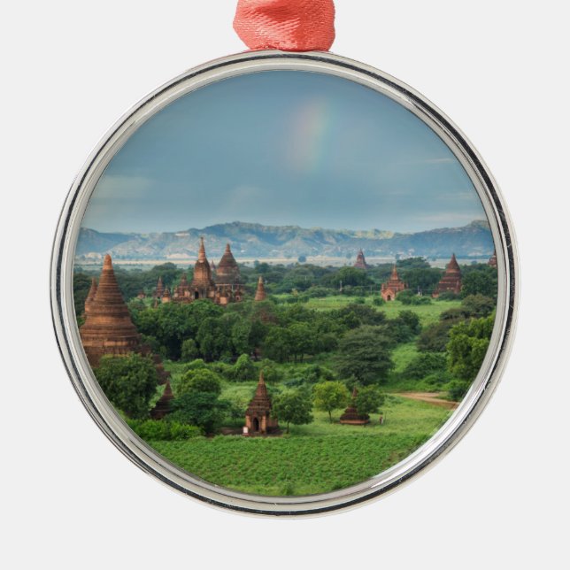 Temples in Bagan, Myanmar Metal Tree Decoration (Front)