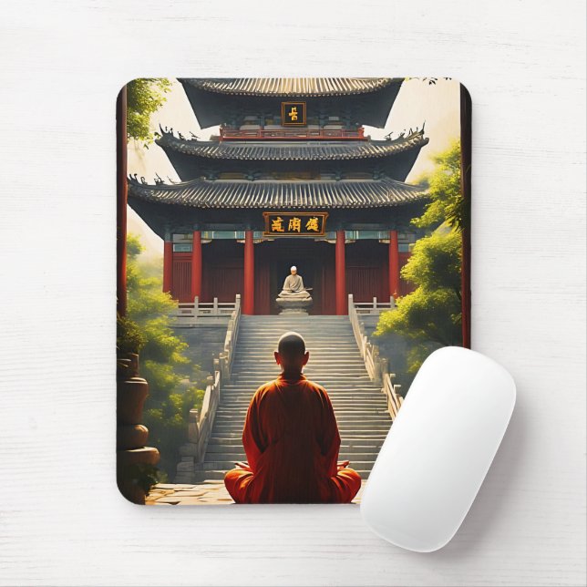 Temple's Quietude Mouse Mat (With Mouse)