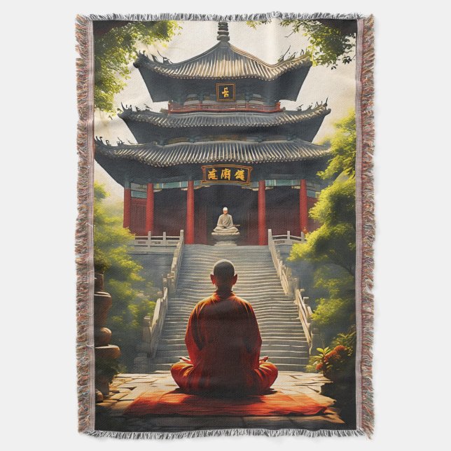 Temple's Quietude Throw Blanket (Front Vertical)
