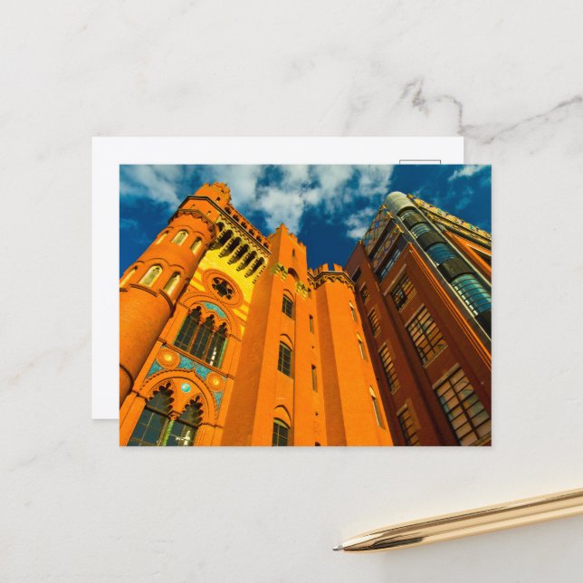 Templeton Building, Glasgow Postcard (Front/Back In Situ)