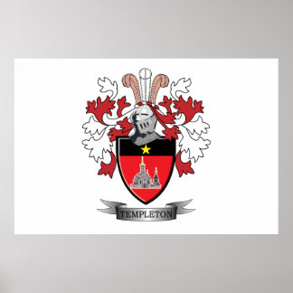 Templeton Family Crest Coat of Arms Poster