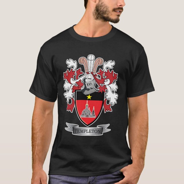 Templeton Family Crest Coat of Arms T-Shirt (Front)