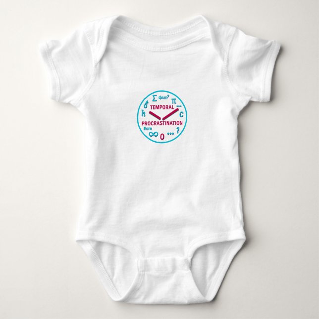 Temporal Procrastination Baby Bodysuit (Front)