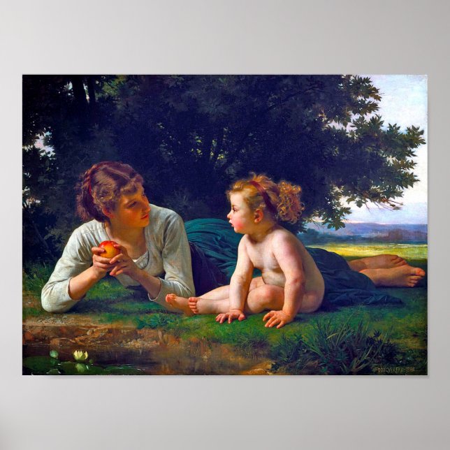 Temptation, Bouguereau Poster (Front)