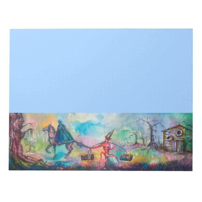 TEMPTATION Dark Knight and Devil's Treasure ,Blue Notepad (Front)