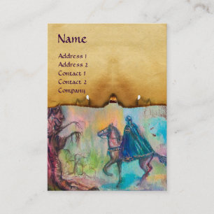 TEMPTATION / DARK KNIGHT PARCHMENT MONOGRAM BUSINESS CARD