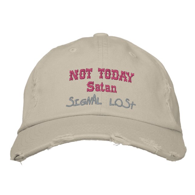 Temptation Fun Humorous  Embroidered Hat (Front)