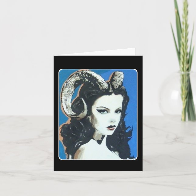'Temptation in the Magick' Painting on a Blank  Thank You Card (Front)