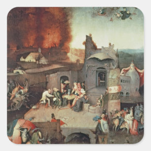 Temptation of Saint Anthony, c.1500 Square Sticker