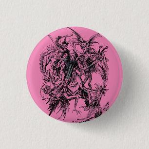 Temptation of Saint Anthony the Great 3 Cm Round Badge