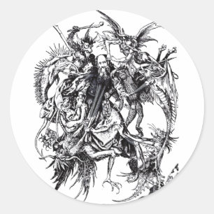 Temptation of Saint Anthony the Great Classic Round Sticker