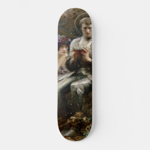 Temptation of Sir Percival (Mediaeval Knight) Skateboard