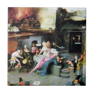 Temptation Of St Anthony By Hieronymus Bosch Tile
