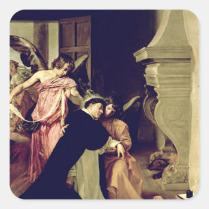 Temptation of St.Thomas Aquinas Square Sticker