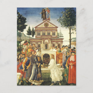 Temptations of Christ by Sandro Botticelli Postcard