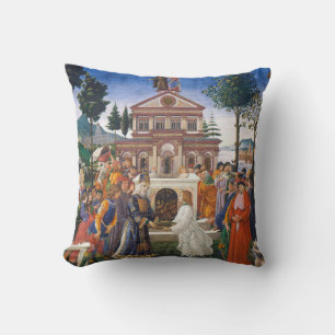 Temptations of Christ, Sandro Botticelli Cushion