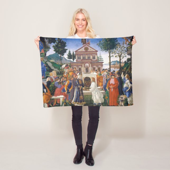 Temptations of Christ, Sandro Botticelli Fleece Blanket (In Situ)