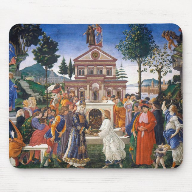 Temptations of Christ, Sandro Botticelli Mouse Mat (Front)