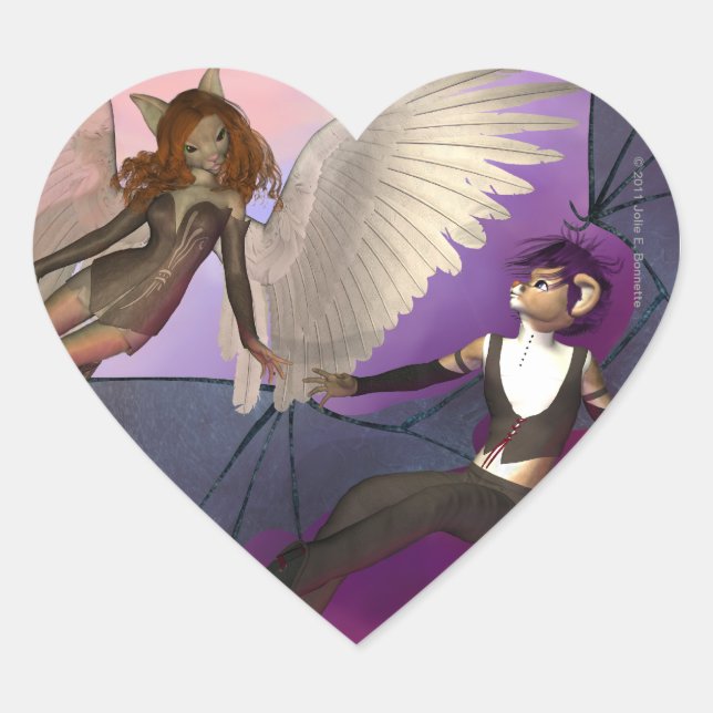 Tempted Heart Sticker (Front)